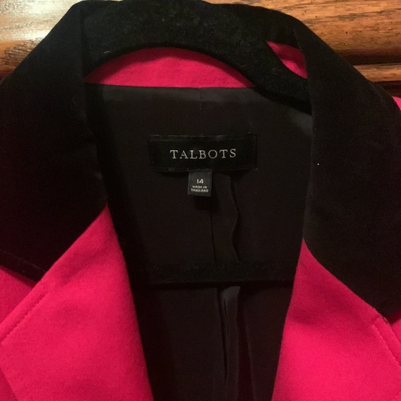 Talbots Hot Pink Velvet Collar Blazer - Picture 3 of 11